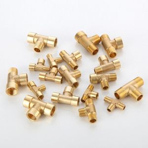 1/8 inch Brass BSP t-hình dạng <span class=keywords><strong>b</strong></span>ằng nam chủ đề <span class=keywords><strong>TEE</strong></span> nối phụ kiện đường ống ống - Product Image 4