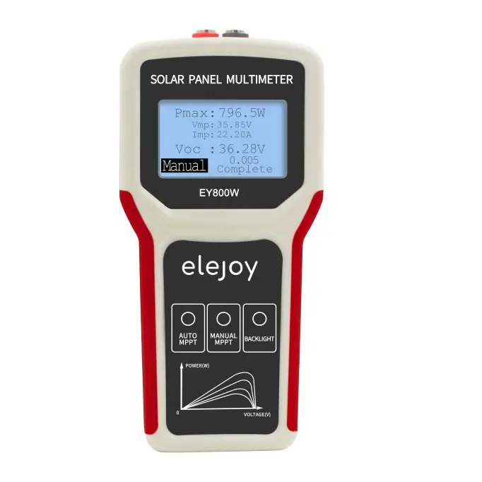 ELEJOY EY800W LCD MPPT لوحة طاقة شمسية المتعدد لوحة طاقة شمسية اختبار الذكية فاحص/ مختبر التيار الكهربائي جهاز قياس الجهد الكهربائي الرقمية الطاقة الكهروضوئية متر VOC