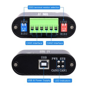 工業用グレードの高速缶バスデータアナライザー100Kbps〜5Mbps USB-CANFDインターフェースコンバーター通信モジュール - Product Image 2