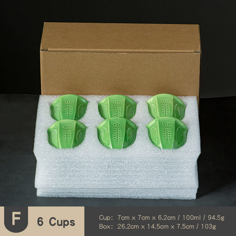 Set verde chiaro da 6 pezzi