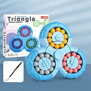 Puzzle di magia rotanti educativi di decompressione con perline girevoli con fagioli magici giocattoli di colore in plastica con cubo magico - Product Image 6