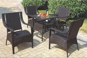 Silla impermeable para jardín, ratán, comedor, exterior, vid, apilamiento, mimbre, patio, ocio, silla exterior