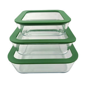 3 adet uzun borosilikat cam sebzelik kutu seti gıda saklama kabı yemek kabı - Product Image 2