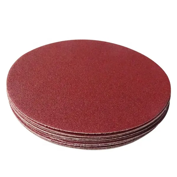 Aluminum Oxide round sand paper 4" fiber red sandpaper 100mm sanding disc sanding paper