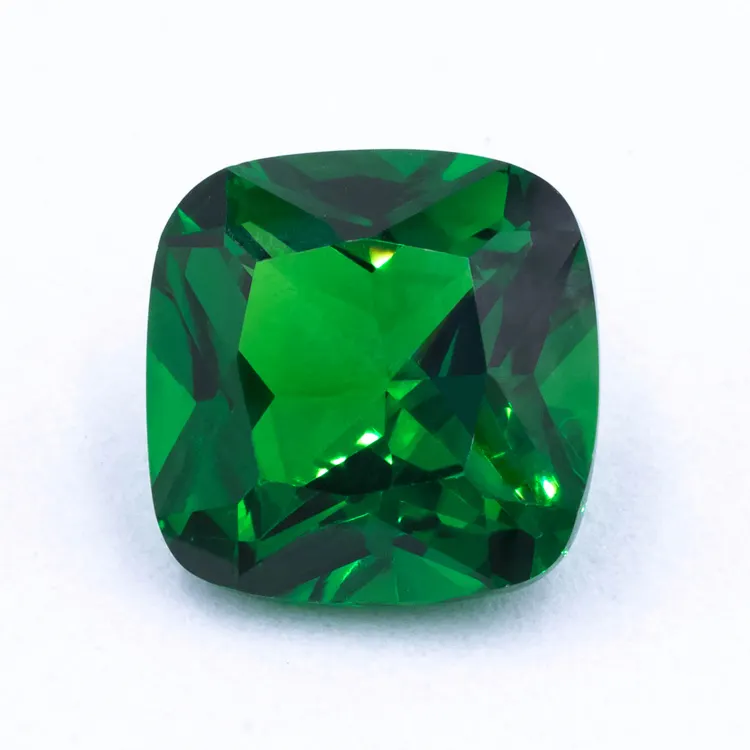 Зеленый нано драгоценный камень Redleaf AAAAA китайские ювелирные изделия оптовая продажа квадратной огранки изумруд нано синтетический драгоценный камень