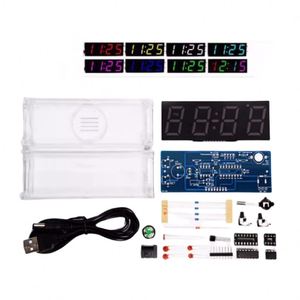 Kit elettronico orologio digitale a sette colori - Product Image 1