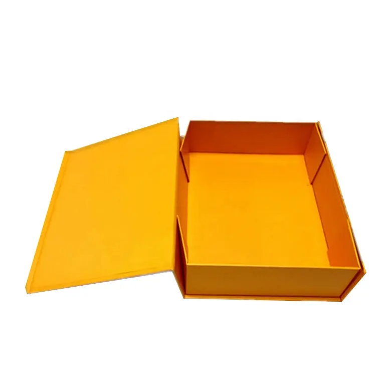 Boîtes-cadeaux en papier métallique doré pliable, pièces, foulard de marque, boîte-cadeau magnétique pliable en or