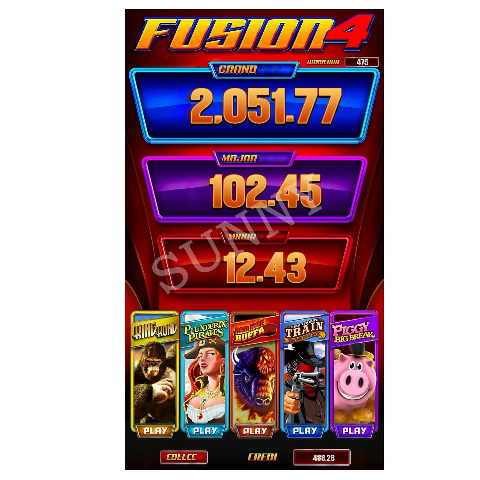 Het Games Fusion 4 Fusion4 Banilla American Nudge Skill Game Board/Fusion 5 Firelink Board Fire Link Bordspel Software Pcb