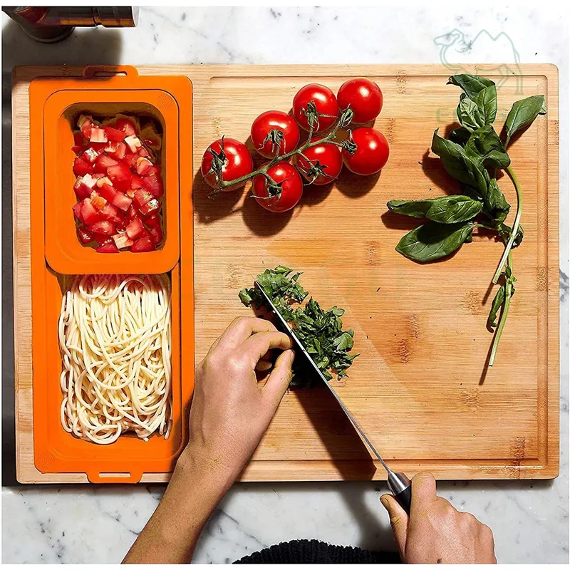 Tagliere per formaggi da bistecca personalizzato in bambù tagliere rettangolare in bambù Set tagliere per formaggi da cucina