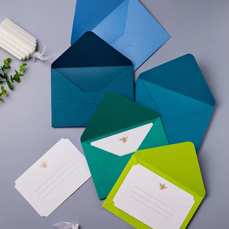 Sobre de papel de invitación de boda con logotipo personalizado, embalaje de carta de agradecimiento de lujo con incisión