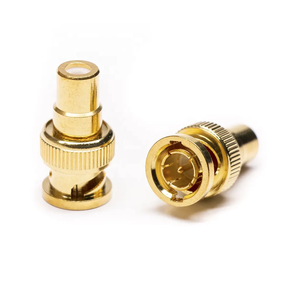 Gold RCA Ke Male BNC Jack Pin Konektor Coaxial Plug RF Adapter Produsen