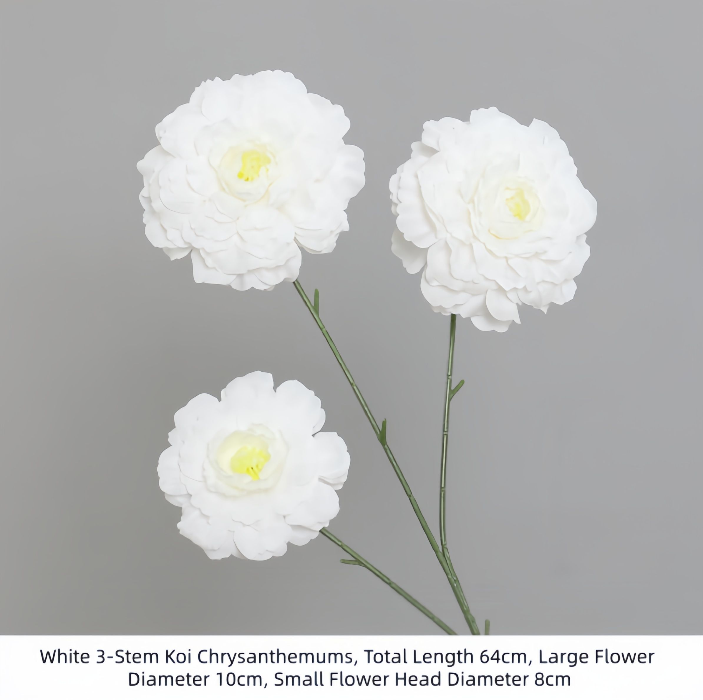 White 3-Stem Koi Chrysanthemum