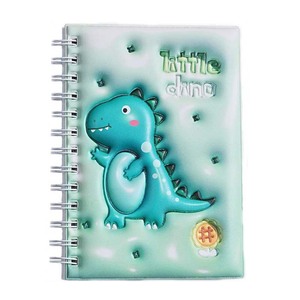 B6 Spiral Soft Cover Cartoon Dinosaur <strong>Notebook</strong> with Colored Loose-leaf Paper Student Horizontal Line <strong>Exercise</strong> Book 80 Sheets - Product Image 1
