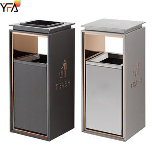 Latas De Lixo Comercial Do Lobby Do Hotel Lixo Duplo Lixo Pode Resíduos <span class=keywords><strong>Bin</strong></span> Cinzeiro Com Caixas De Classificação De Resíduos De Metal