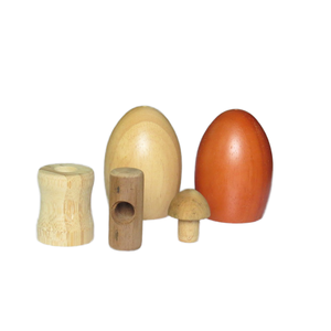 Services d'usinage du bois <span class=keywords><strong>CNC</strong></span> personnalisés-Œufs, champignons et cylindres en bois naturel - Product Image 2