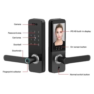 Tuya Wi-Fi telecomando biometrico riconoscimento del volto Smart Lock Password digitale impronta digitale serratura porta con la macchina fotografica campanello