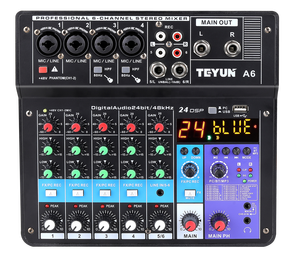 New Design 6-Channel USB <strong>Audio</strong> Interface PC Amplifiers/Speaker Mixer Professional <strong>Audio</strong> Video Lighting for Wholesales Sound Card - Product Image 2