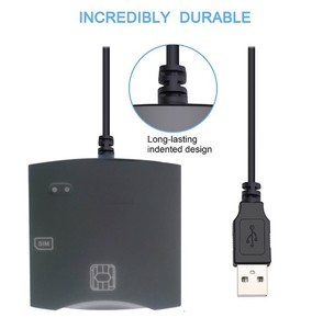 USB Chip ATM lettore di carte di credito SIM Smart Card Reader ID DNI lettore di schede mobili Writer per Windows Linux Mac OS - Product Image 5