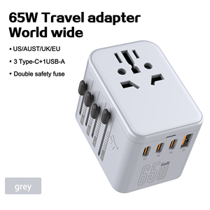 Venta caliente todo en uno enchufe adaptador de viaje universal con <span class=keywords><strong>USB</strong></span> y cargador de pared tipo <span class=keywords><strong>C</strong></span> 3.4A 100W 65W 35W 20W para Reino Unido UE EE. UU. AU - Product Image 6