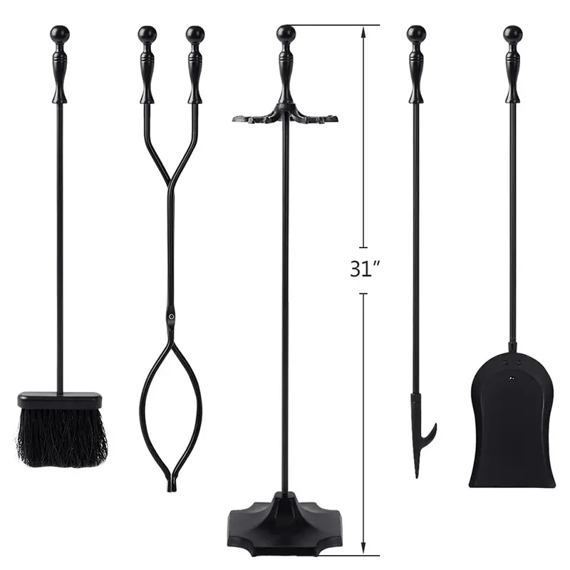 Conjunto de herramientas de chimenea, accesorio de chimenea