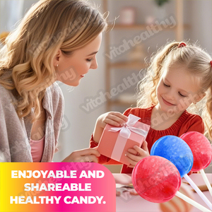 Vitahealthy OEM/ODM Bán Buôn Thấp Đường <span class=keywords><strong>Lollipop</strong></span> Thực Phẩm Hữu Cơ Cấp Kẹo Cho Sức Khỏe Không Biến Đổi Gen Thấp Đường <span class=keywords><strong>Lollipop</strong></span> - Product Image 2