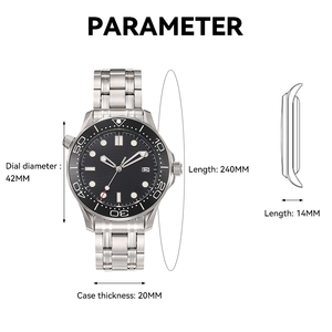 Cổ điển highend cảm giác bán 5ATM Đồng hồ cơ nam màu đen iuminou quay số vĩnh viễn lịch dạ quang - Product Image 6