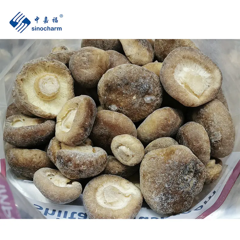 Sinocharm BRC Approved A Graded Shiitake IQF Mushroom Whole Fresh Factory Price Frozen Organic Shiitake