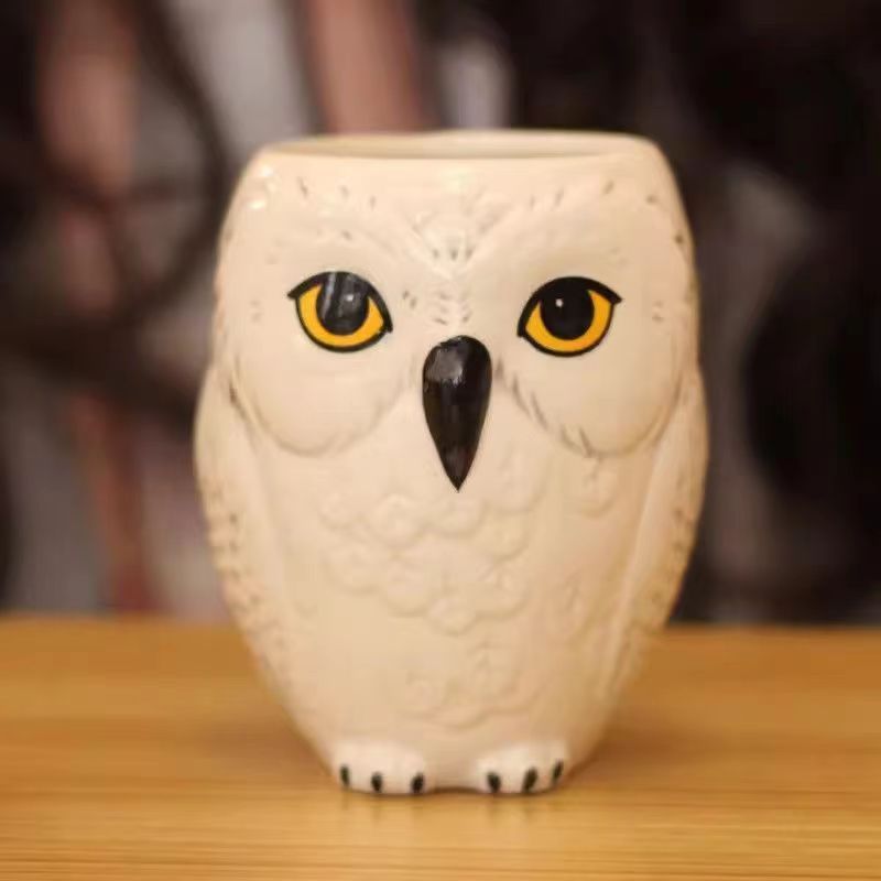Harry potter owl ceramic mug-Gray 300 ml