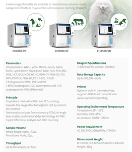 Thú Y <span class=keywords><strong>CBC</strong></span> + 5 diff huyết học Analyzer 49 thông số bao gồm EOS # EOS % vật nuôi số lượng tế bào máu cao cấp xét nghiệm máu hệ thống - Product Image 6