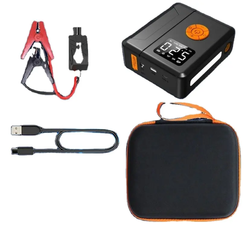 Draagbare Sprong Starter Met Luchtcompressor 1200a Power Bank Band Inflator Pomp 12V Startapparaat Auto Jump Starter M60