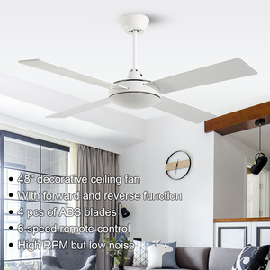 Breezelux优质简单白色家居装饰ac铝无灯吊扇带遥控 - Product Image 2