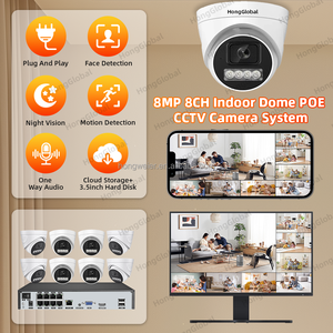 HongGlobal 8MP Home 8 canali telecamera di rete videoregistratore POE Kit sistema di sicurezza Wireless 4K Surveil sistema di telecamere CCTV - Product Image 2