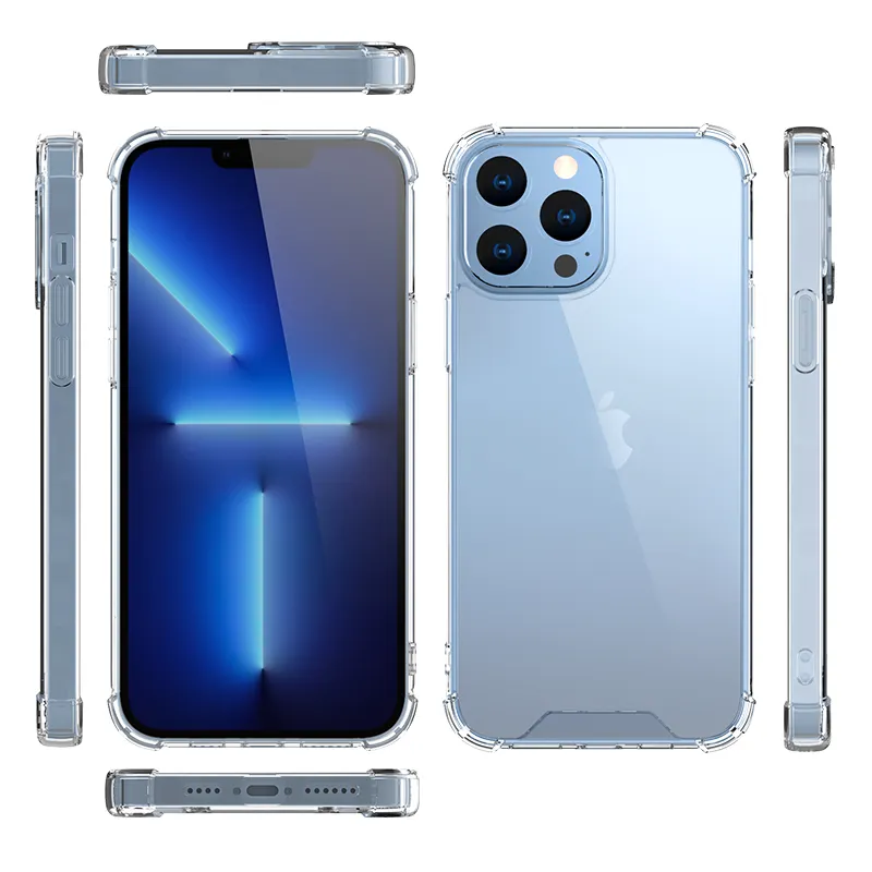 2023 fabrika ucuz şeffaf şeffaf akrilik sert arka 1MM telefon iPhone için kılıf Samsung Huawei Xiaomi OPPO VIVO