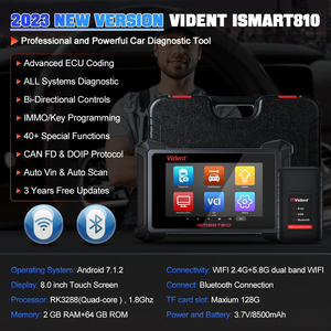 VIDENT ISMART810 strumento di diagnostica per auto, Scanner Bluetooth, Test attivo, programmazione della chiave di codifica ECU, 40 reset con DoIP & CAN FD