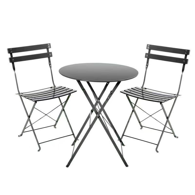 Starlight black-one table and two chairs