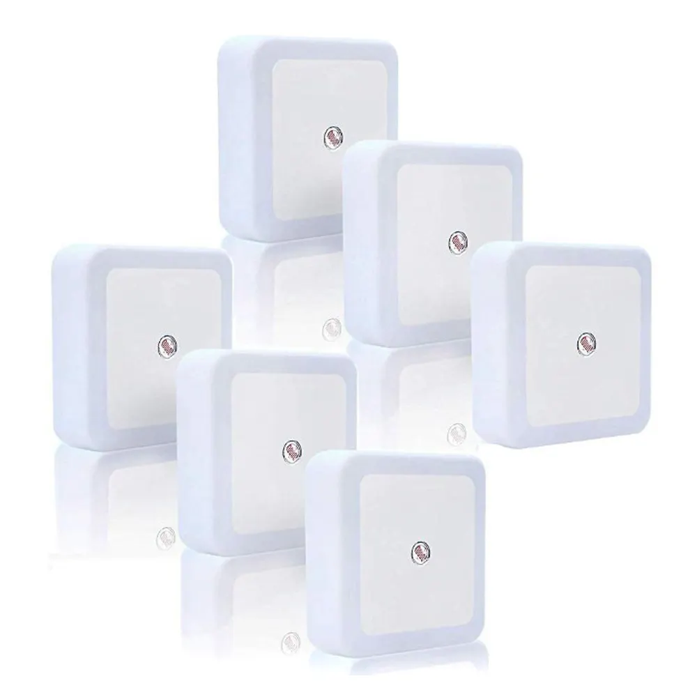 6 Pcs EU UK Plug Light SensorควบคุมNight Light Mini Novelty Squareโคมไฟห้องนอนเด็ก