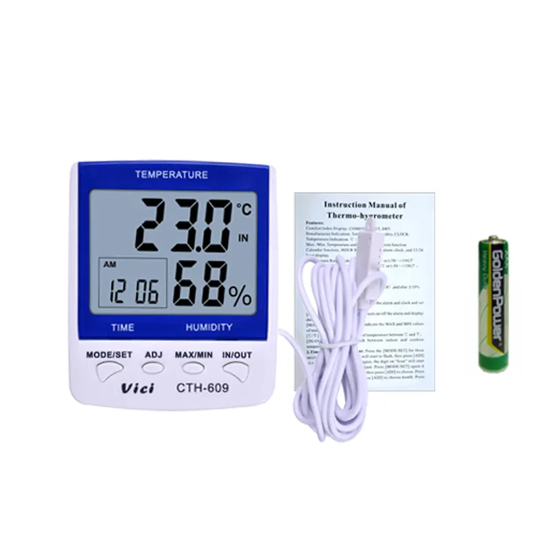 CTH-609 Thermocouple Thermomètre Théorie et Utilisation Extérieure Thermostat