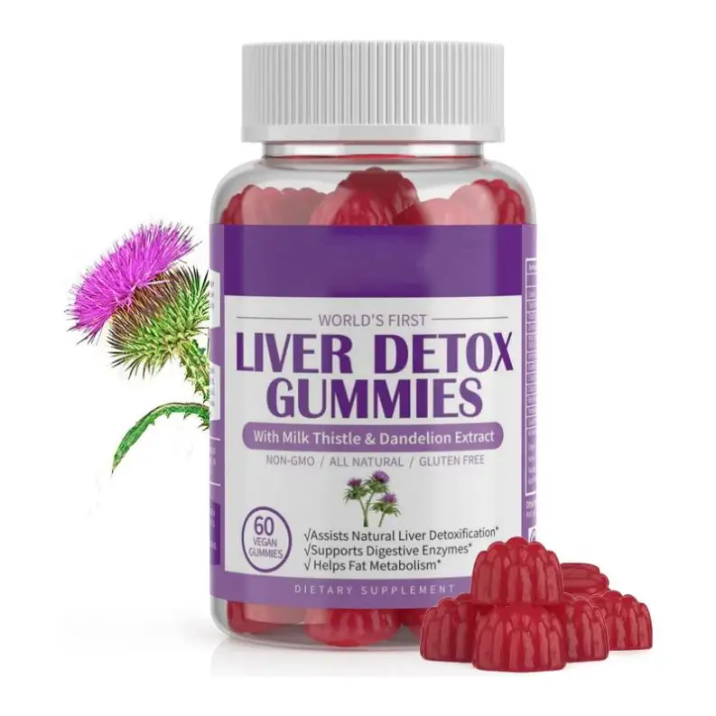 Liver Cleanse Detox & Repair Gummies with 1500mg Blend of Silymarin Milk Thistle, Artichoke & 20+ Herbs