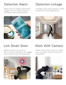 Sistema di allarme domestico del rivelatore del sensore di movimento PIR WiFi Tuya, rilevatore a infrarossi del sensore PIR Mini forma compatibile con IOS e Android - Product Image 3