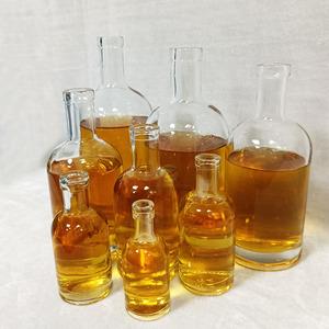 <strong>1L</strong> round shape transparent frost cork cap super flint glass custom glass bottle for vodka gin rum liquor <strong>whisky</strong> - Product Image 5