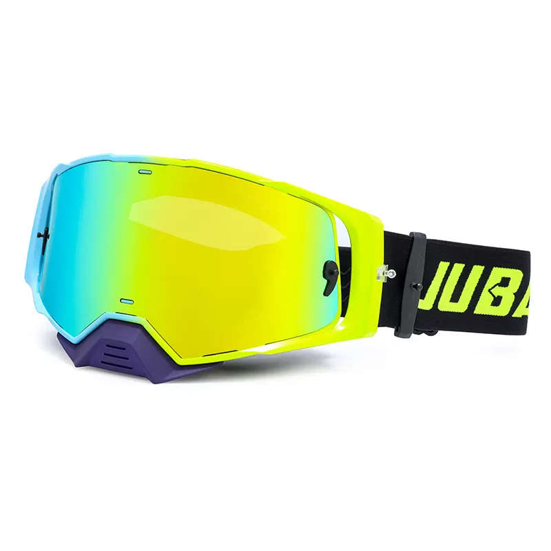 Gafas profesionales de motocross, gafas de moto, gafas de moto de cross, gafas de montar OTG con protector nasal, película arrancable