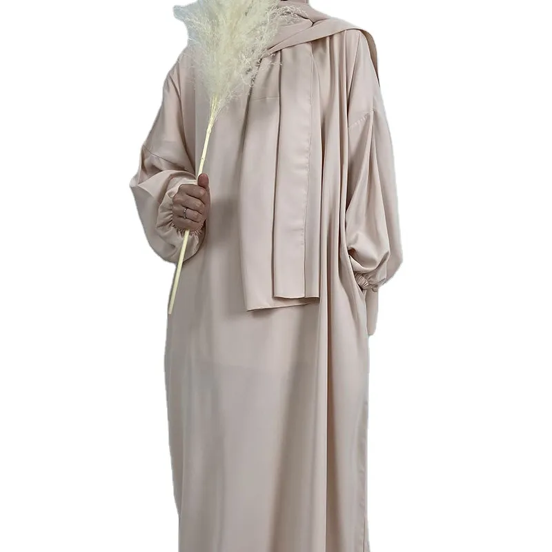 2023 Venta caliente vestido Hijab Nida Jilbab tamaño libre mangas de murciélago mujeres musulmanas vestido de oración cerrado Abaya ropa islámica