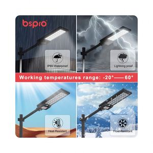 Bspro lampione di controllo 200w 400w giardino strada impermeabile esterno sola light led programma di ingegneria stradale