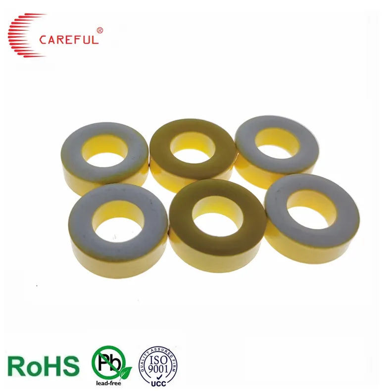 Factory direct sales  large inventory Soft iron core yellow white -26 grade ring core for choke in light dimmer