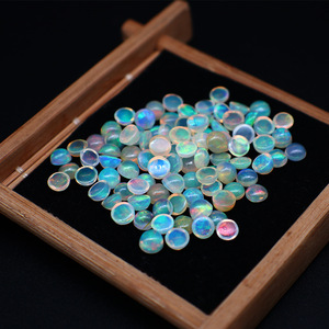 Yüksek kalite doğal Opal güçlü yuvarlak düz takı saat takım yüzük kolye bilezik taş doğal opal - Product Image 3