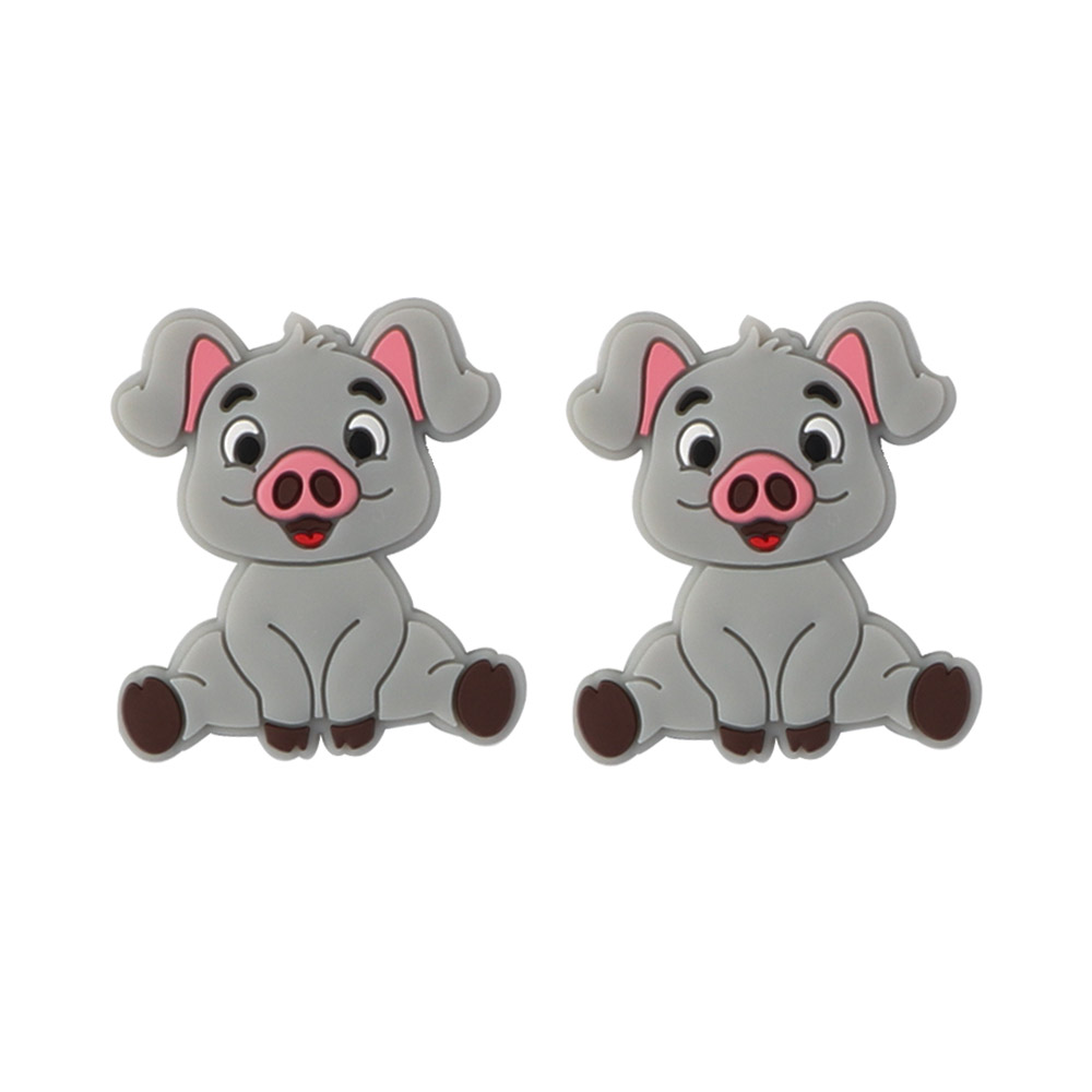 Pig Focal bead Gray SA160