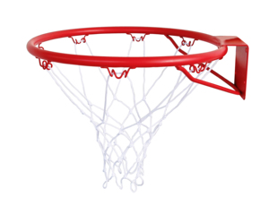 Basketbalring Met <span class=keywords><strong>Net</strong></span>, Stalen Buis + Nylon, Rood + Blauw + Wit, Diameter 46 Cm - Product Image 5