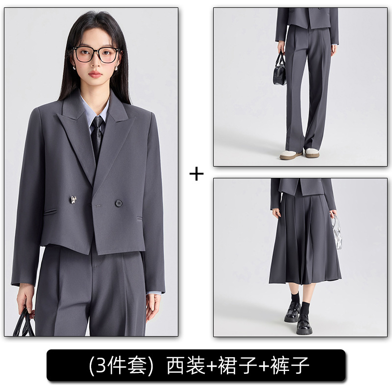 Grey suit trousers skirt