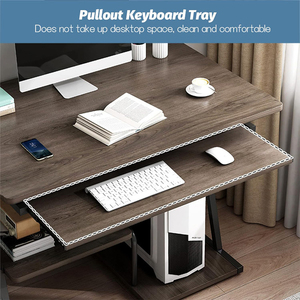 New Design Home Office PC Desk Simple Metal <strong>Computer</strong> <strong>Table</strong> with Drawers and Chair Set Office Furniture