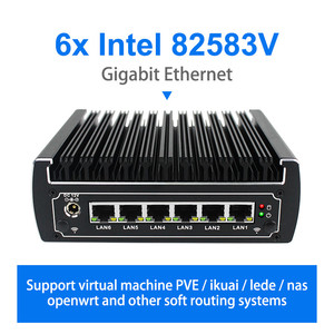3865U / I3-7100 / I5-7200 Six Network Port Gigabit Soft Router Mini <strong>Computer</strong> Host Home Office Embedded Industrial <strong>Control</strong> Comput - Product Image 4
